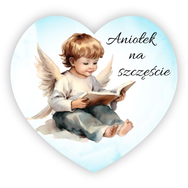 Magnes serce z aniołem N1